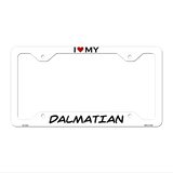Dalmatian Novelty Metal License Plate Frame LPF-203 12" x 6" White Frame (LPF)