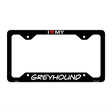 Greyhound Novelty Metal License Plate Frame LPF-206 12" x 6" Black Frame (LPF)
