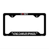 King Charles Novelty Metal License Plate Frame LPF-209 12.25" x 6.5" Black Frame (LPF)