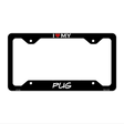 Pug Novelty Metal License Plate Frame LPF-218 12.25" x 6.5" Black Frame (LPF)