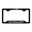 Schnauzer Novelty Metal License Plate Frame LPF-219 12.25" x 6.5" Black Frame (LPF)