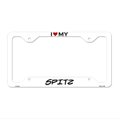 Spitz Novelty Metal License Plate Frame LPF-222 12.25" x 6.5" White Frame (LPF)
