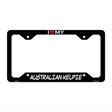 Australian Kelpie Novelty Metal License Plate Frame LPF-225 12.25" x 6.5" Black Frame (LPF)