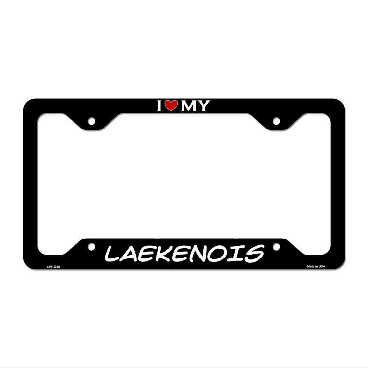 Laekenois Novelty Metal License Plate Frame LPF-233 12.25" x 6.5" Black Frame (LPF)