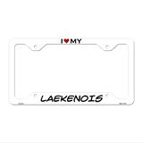 Laekenois Novelty Metal License Plate Frame LPF-233 12.25" x 6.5" White Frame (LPF)