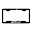 Beagle Novelty Metal License Plate Frame LPF-234 12.25" x 6.5" Black Frame (LPF)