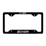 Boxer Novelty Metal License Plate Frame LPF-236 12.25" x 6.5" Black Frame (LPF)
