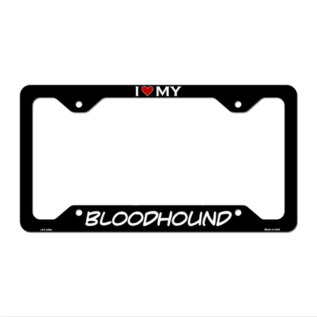 Bloodhound Novelty Metal License Plate Frame LPF-239 12.25" x 6.5" Black Frame (LPF)