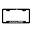 Jack Russell Terrier Novelty Metal License Plate Frame LPF-243 12" x 6" Black Frame (LPF)