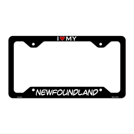 Newfoundland Novelty Metal License Plate Frame LPF-245 12.25" x 6.5" Black Frame (LPF)