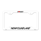 Newfoundland Novelty Metal License Plate Frame LPF-245 12.25" x 6.5" White Frame (LPF)