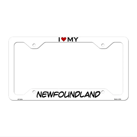 Newfoundland Novelty Metal License Plate Frame LPF-245 12.25" x 6.5" White Frame (LPF)
