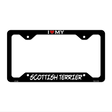 Scottish Terrier Novelty Metal License Plate Frame LPF-248 12.25" x 6.5" Black Frame (LPF)