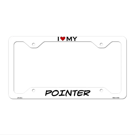 Pointer Novelty Metal License Plate Frame LPF-251 12.25" x 6.5" White Frame (LPF)