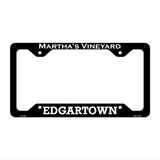 Marthas Vineyard Edgartown Novelty Metal License Plate Frame 12.25" x 6.5" Black Frame (LPF)