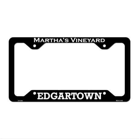 Marthas Vineyard Edgartown Novelty Metal License Plate Frame 12.25" x 6.5" Black Frame (LPF)