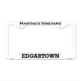 Marthas Vineyard Edgartown Novelty Metal License Plate Frame 12.25" x 6.5" White Frame (LPF)