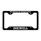 Marthas Vineyard Inkwell Novelty Metal License Plate Frame 12.25" x 6.5" Black Frame (LPF)