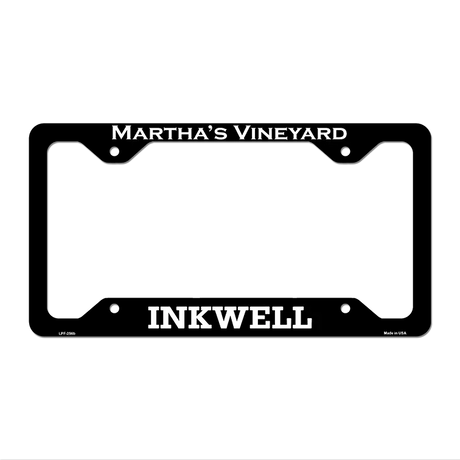 Marthas Vineyard Inkwell Novelty Metal License Plate Frame 12.25" x 6.5" Black Frame (LPF)