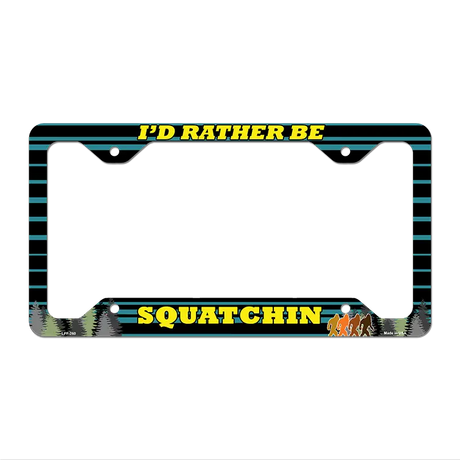 Squatchin Novelty Metal License Plate Frame LPF-260 12.25" x 6.5" Standard Frame (LPF)