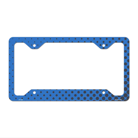 Blue Faded Dots Novelty Metal License Plate Frame LPF-265 12.25" x 6.5" Standard Frame (LPF)