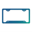 Turquoise Faded Dots Novelty Metal License Plate Frame LPF-266 12.25" x 6.5" Standard Frame (LPF)