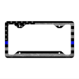 Black Blue American Flag Novelty Metal License Plate Frame LPF-271 12.25" x 6.5" Standard Frame (LPF)