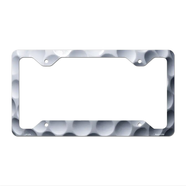 Golfball Ripples Novelty Metal License Plate Frame LPF-274 12.25" x 6.5" Standard Frame (LPF)