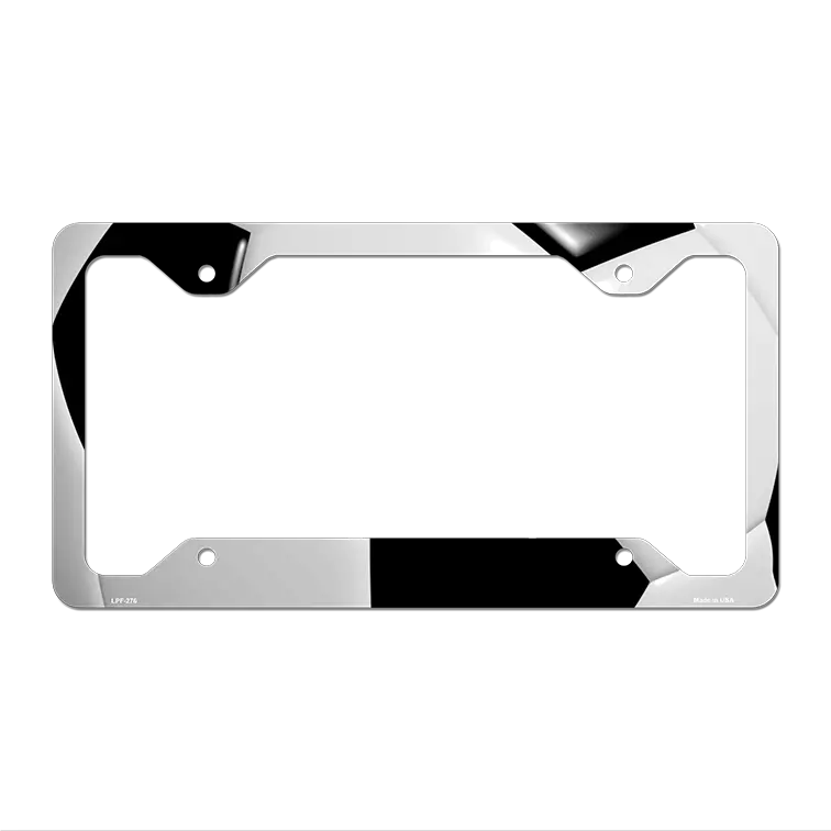 Soccerball Threads Novelty Metal License Plate Frame LPF-276 12.25" x 6.5" Standard Frame (LPF)