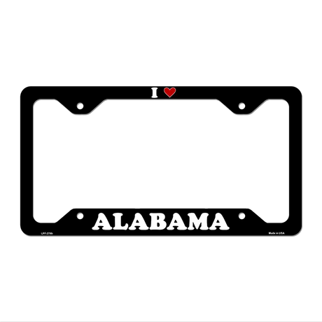 Love Alabama Novelty Metal License Plate Frame LPF-278 12.25" x 6.5" Black Frame (LPF)