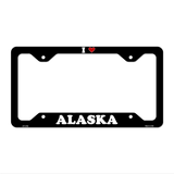 Love Alaska Novelty Metal License Plate Frame LPF-279 12.25" x 6.5" Black Frame (LPF)