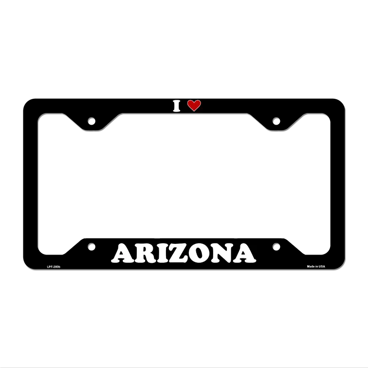 Love Arizona Novelty Metal License Plate Frame LPF-280 12.25" x 6.5" Black Frame (LPF)
