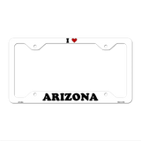 Love Arizona Novelty Metal License Plate Frame LPF-280 12.25" x 6.5" White Frame (LPF)