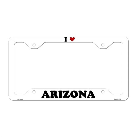 Love Arizona Novelty Metal License Plate Frame LPF-280 12.25" x 6.5" White Frame (LPF)
