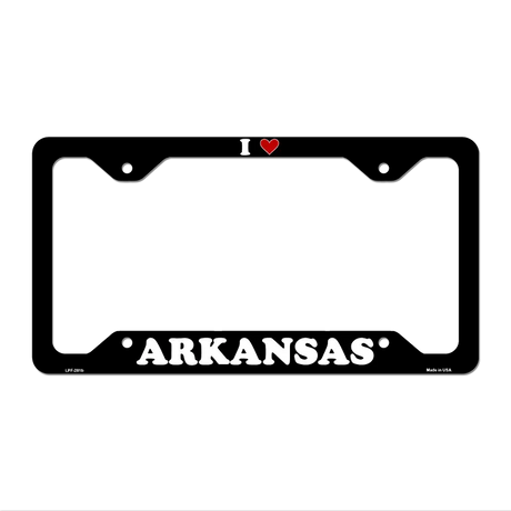 Love Arkansas Novelty Metal License Plate Frame LPF-281 12.25" x 6.5" Black Frame (LPF)