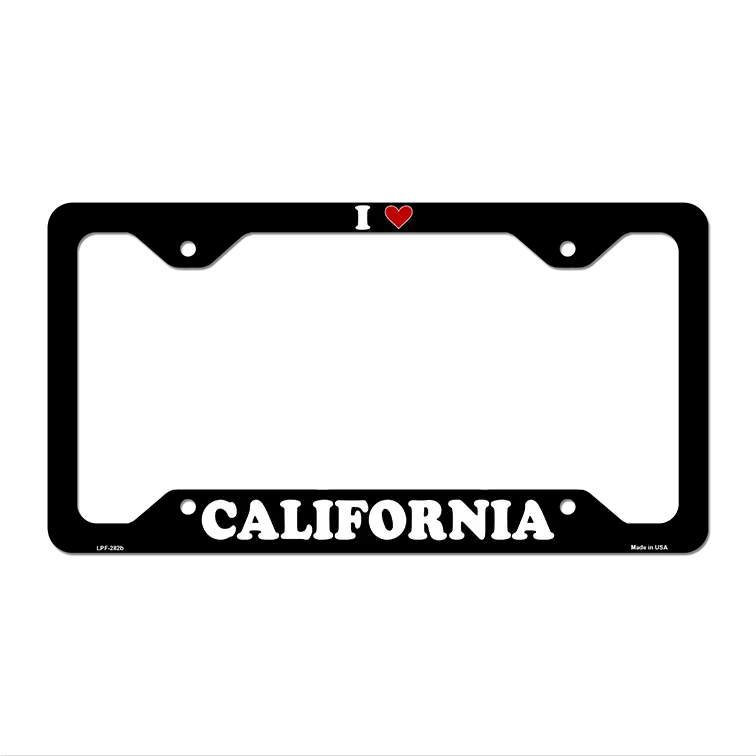 Love California Novelty Metal License Plate Frame LPF-282 12.25" x 6.5" Black Frame (LPF)