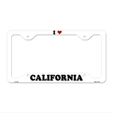 Love California Novelty Metal License Plate Frame LPF-282 12.25" x 6.5" White Frame (LPF)