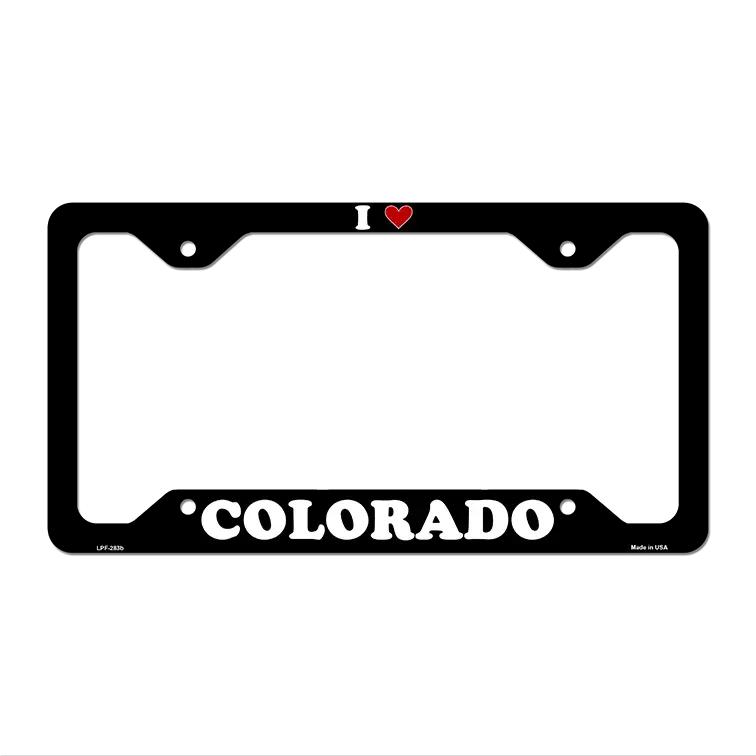 Love Colorado Novelty Metal License Plate Frame LPF-283 12.25" x 6.5" Black Frame (LPF)