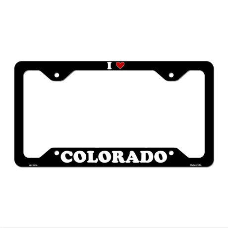 Love Colorado Novelty Metal License Plate Frame LPF-283 12.25" x 6.5" Black Frame (LPF)