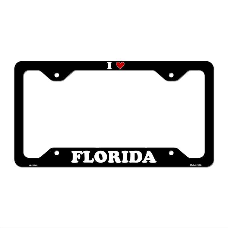 Love Florida Novelty Metal License Plate Frame LPF-286 12.25" x 6.5" Black Frame (LPF)