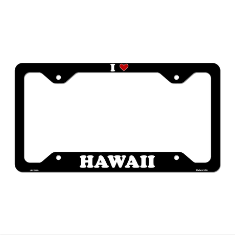 Love Hawaii Novelty Metal License Plate Frame LPF-288 12.25" x 6.5" Black Frame (LPF)