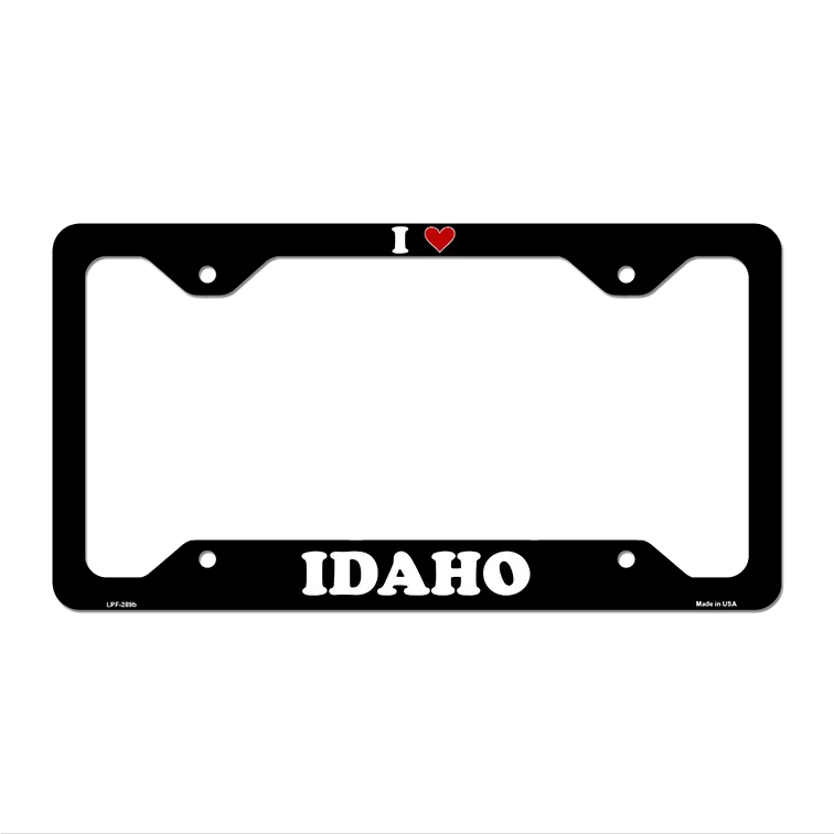 Love Idaho Novelty Metal License Plate Frame LPF-289 12.25" x 6.5" Black Frame (LPF)