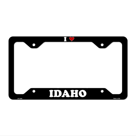 Love Idaho Novelty Metal License Plate Frame LPF-289 12.25" x 6.5" Black Frame (LPF)