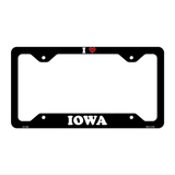 Love Iowa Novelty Metal License Plate Frame LPF-292 12.25" x 6.5" Black Frame (LPF)