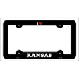 Love Kansas Novelty Metal License Plate Frame LPF-293 Black