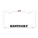 Love Kentucky Novelty Metal License Plate Frame LPF-294 12.25" x 6.5" White Frame (LPF)