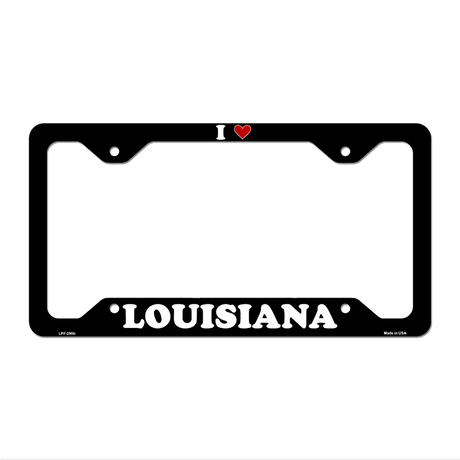 Love Louisiana Novelty Metal License Plate Frame LPF-295 12.25" x 6.5" Black Frame (LPF)