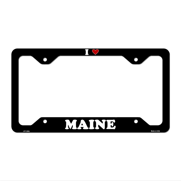 Love Maine Novelty Metal License Plate Frame LPF-296 12.25" x 6.5" Black Frame (LPF)
