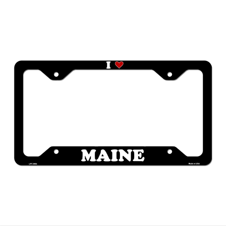 Love Maine Novelty Metal License Plate Frame LPF-296 12.25" x 6.5" Black Frame (LPF)