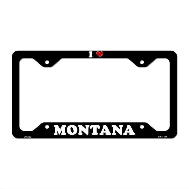 Love Montana Novelty Metal License Plate Frame LPF-303 12.25" x 6.5" Black Frame (LPF)